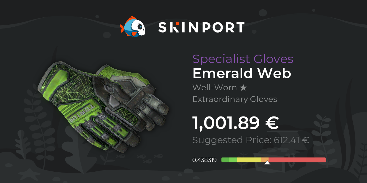 Specialist Gloves | Emerald Web (Well-Worn) - Counter-Strike 2 - Skinport