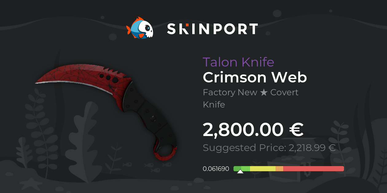 Talon Knife | Crimson Web (Factory New) - Counter-Strike 2 - Skinport