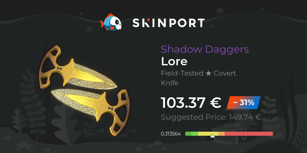 Shadow Daggers | Lore (Field-Tested) - Counter-Strike 2 - Skinport