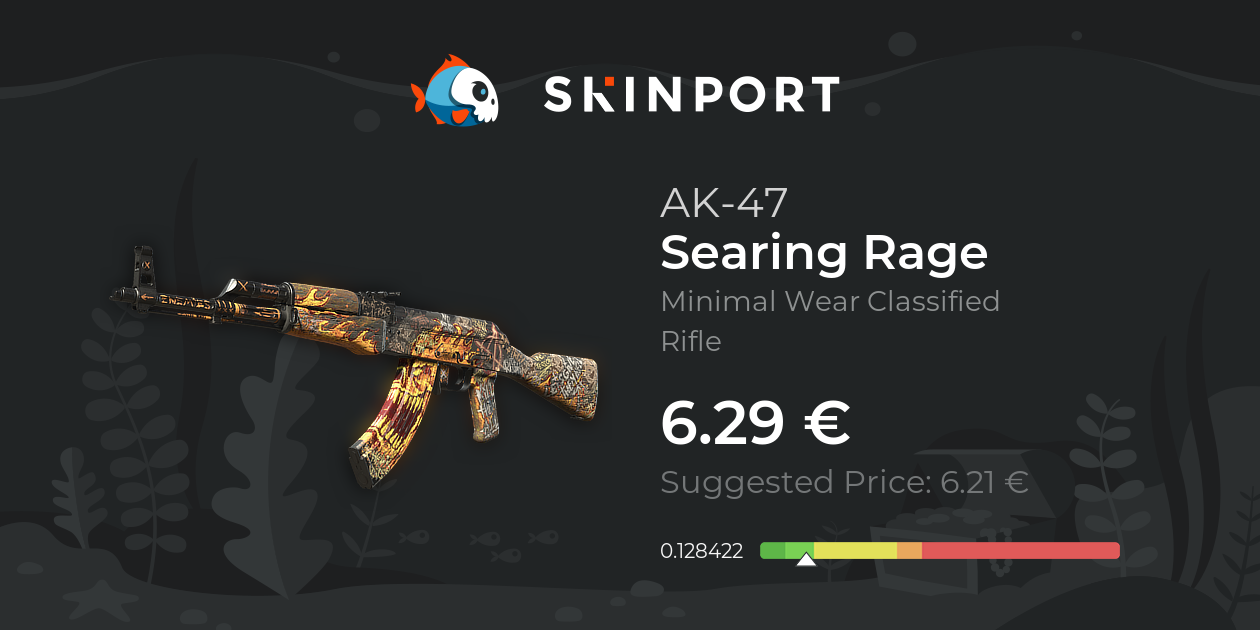 AK-47 | Searing Rage (Minimal Wear) - Counter-Strike 2 - Skinport