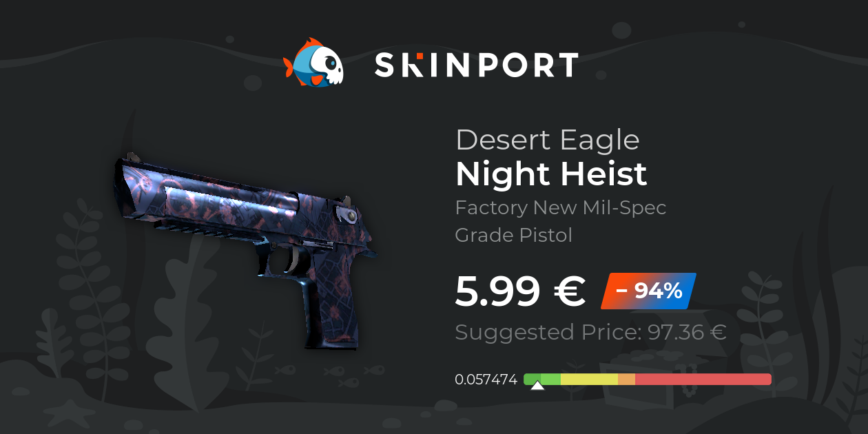 Desert Eagle Night Heist (Factory New) CounterStrike 2 Skinport