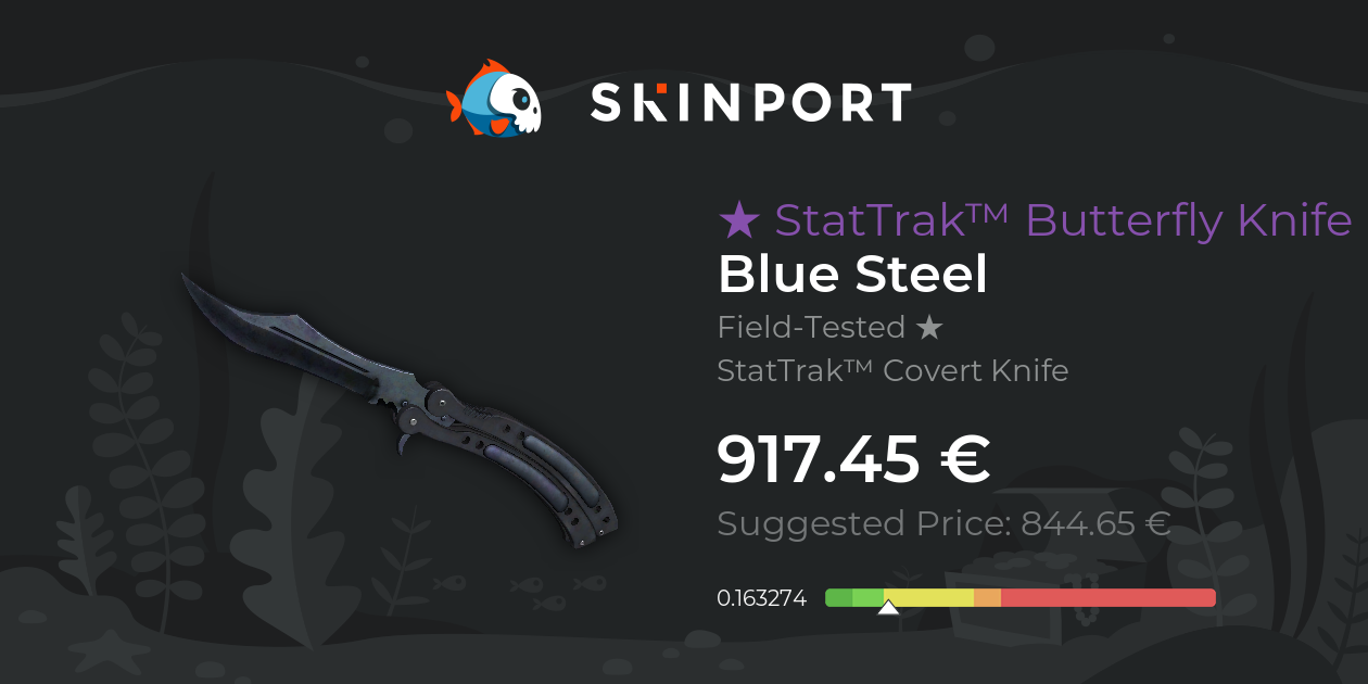 StatTrak™ Butterfly Knife Blue Steel (FieldTested) CounterStrike