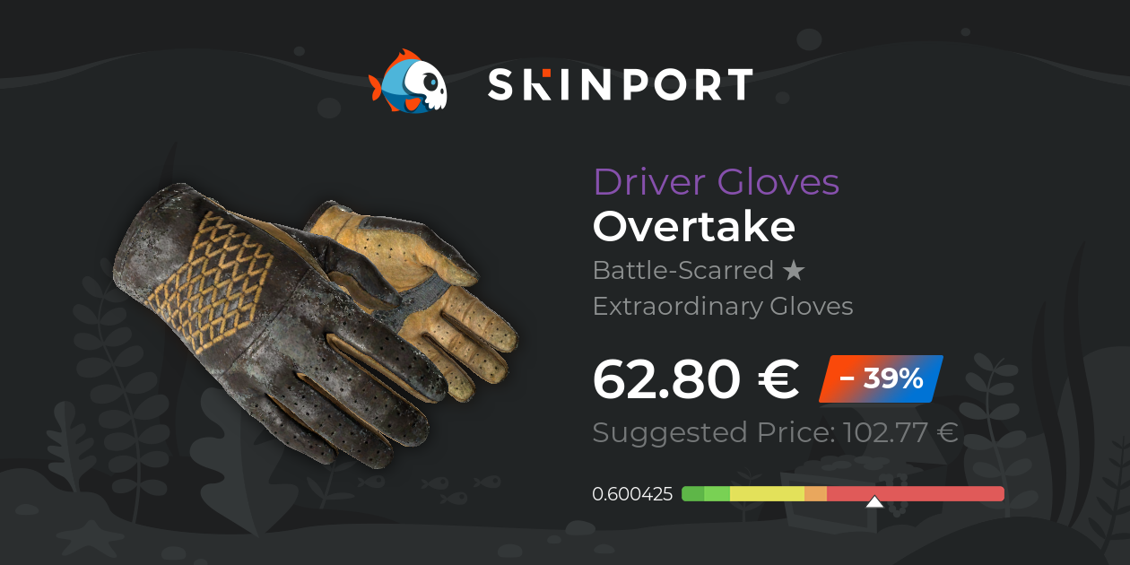 Driver Gloves | Overtake (Battle-Scarred) - Counter-Strike 2 - Skinport