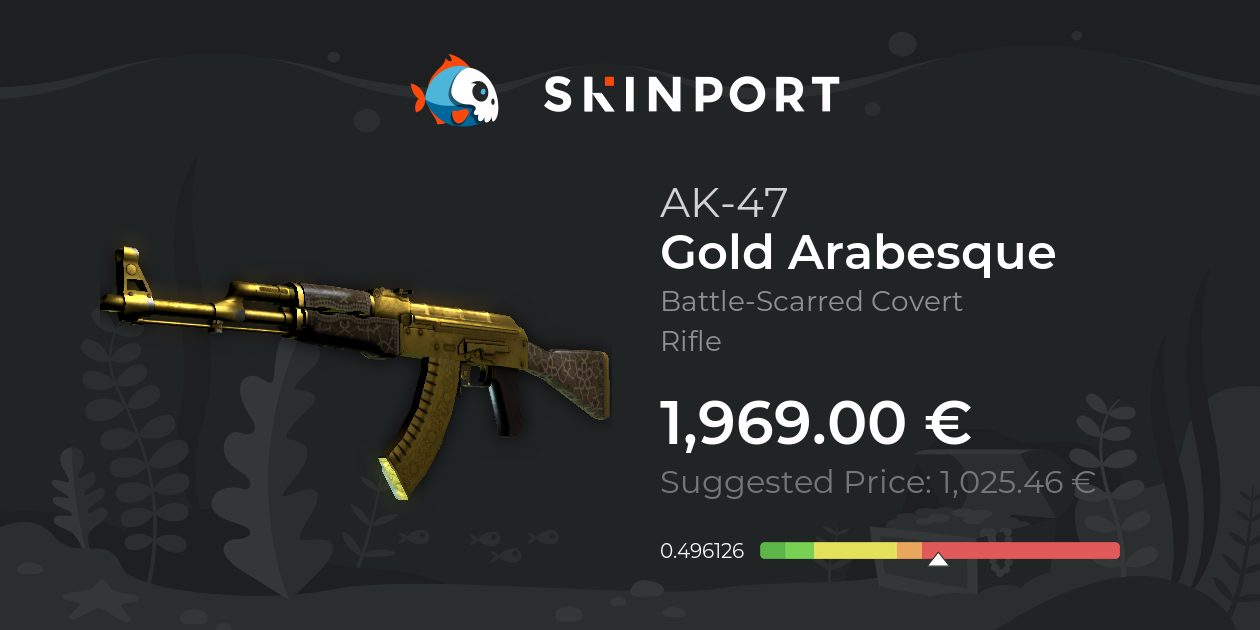 AK-47 | Gold Arabesque (Battle-Scarred) - CS2 - Skinport