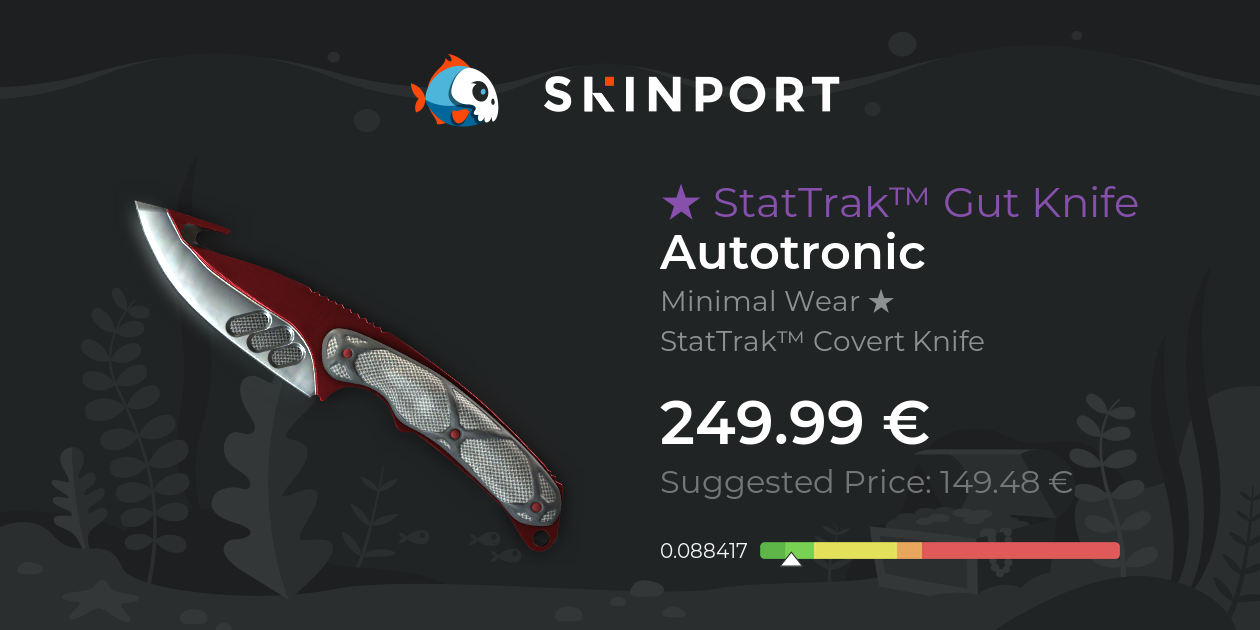 StatTrak™ Gut Knife Autotronic (Minimal Wear) CounterStrike 2