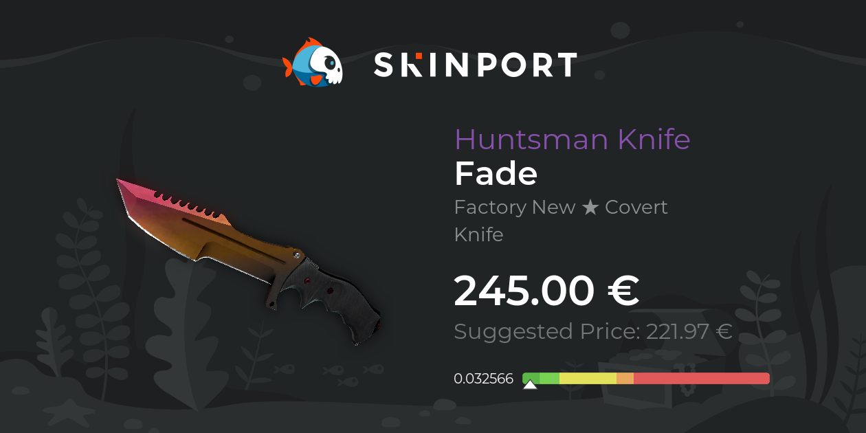 Huntsman Knife | Fade (Factory New) - Counter-Strike 2 - Skinport