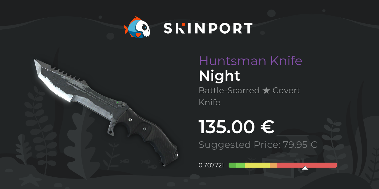 Huntsman Knife | Night (Battle-Scarred) - Counter-Strike 2 - Skinport