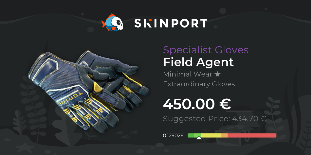 ☆ Specialist Gloves Field Agent (Minimal Wear) Counter-Strike