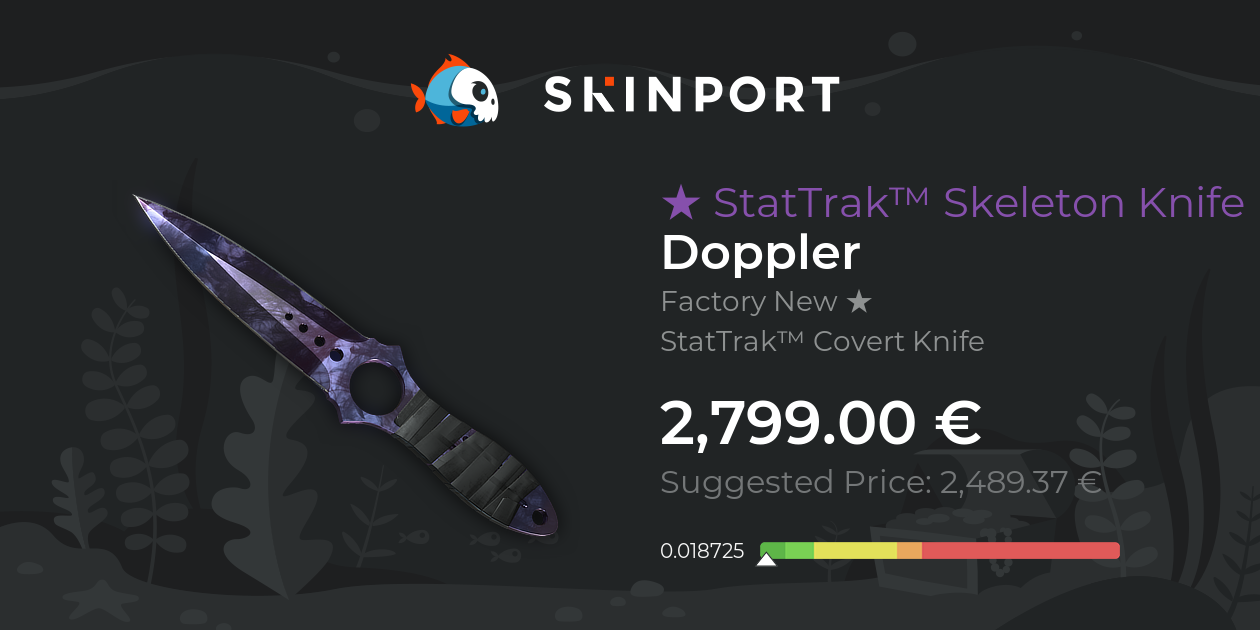 StatTrak™ Skeleton Knife | Doppler (Factory New) - Counter-Strike 2 ...