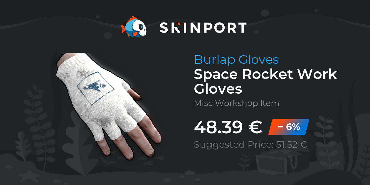 Space Rocket Work Gloves - Rust - Skinport