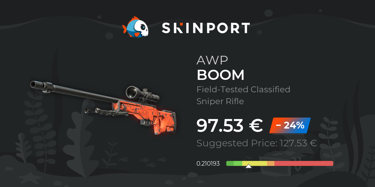 AWP | BOOM (Field-Tested) - Counter-Strike 2 - Skinport