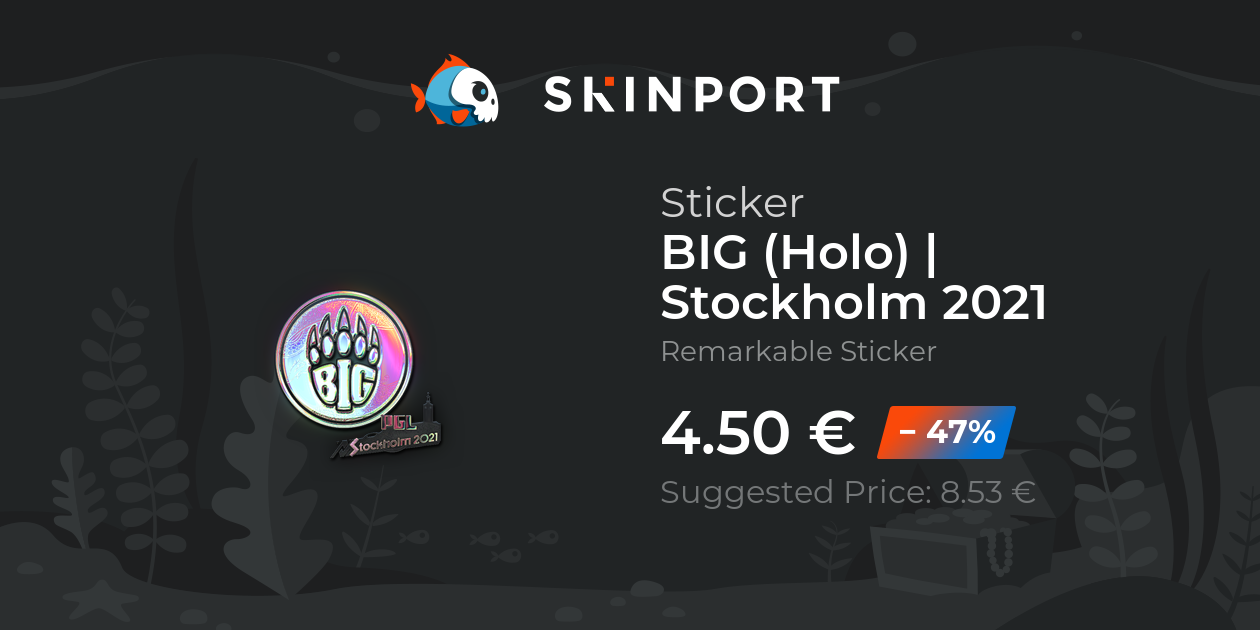 Sticker BIG (Holo) Stockholm 2021 CSGO Skinport