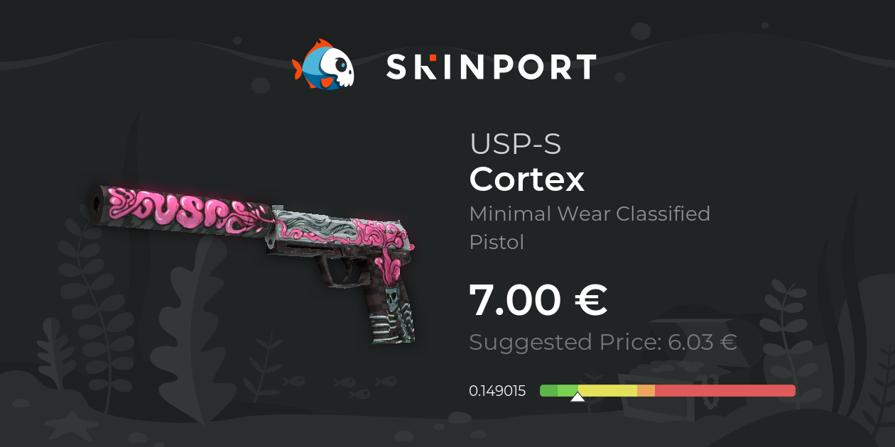 USP-S | Cortex (Minimal Wear) - Counter-Strike 2 - Skinport