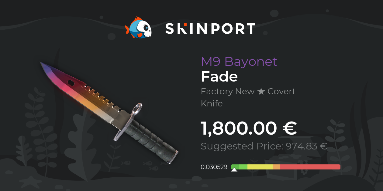 M9 Bayonet | Fade (Factory New) - Counter-Strike 2 - Skinport