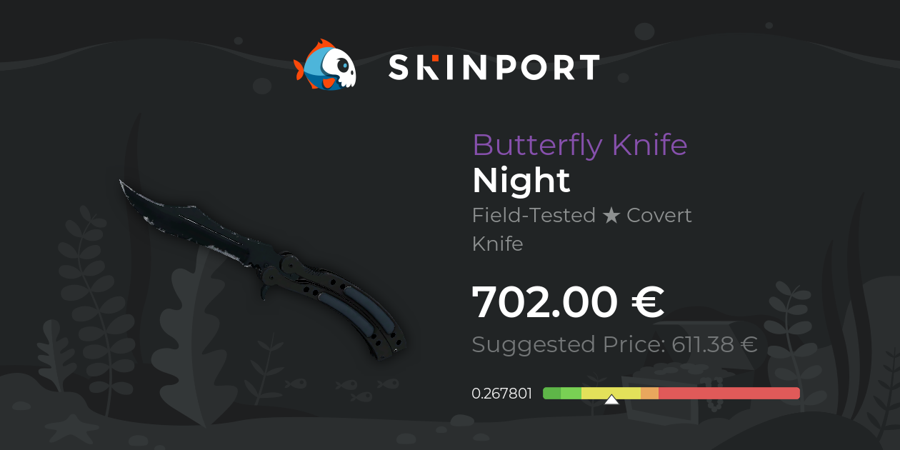 Butterfly Knife Night (FieldTested) CS2 Skinport
