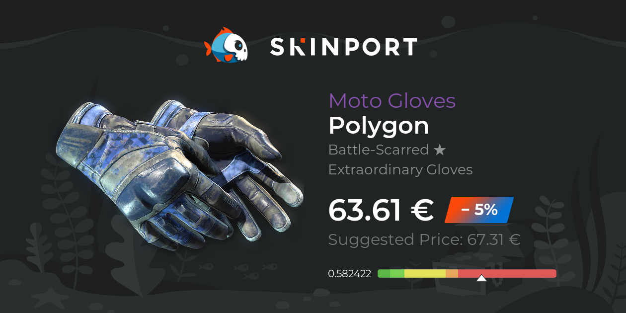 Moto Gloves | Polygon (Battle-Scarred) - Counter-Strike 2 - Skinport