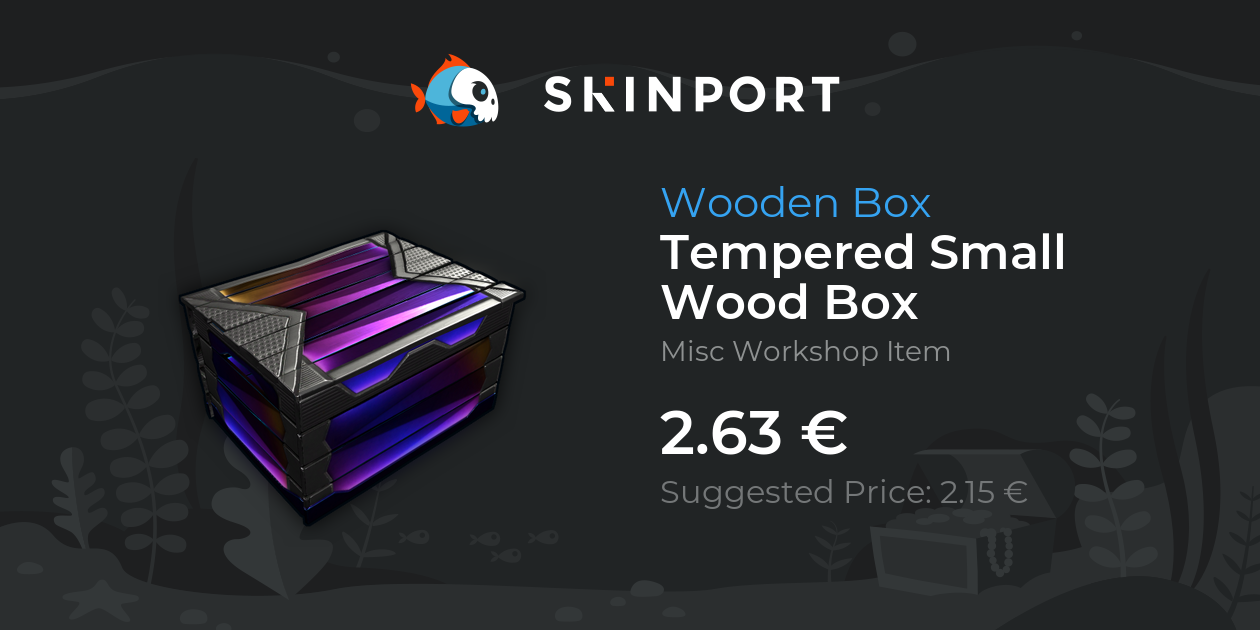Tempered Small Wood Box - Rust - Skinport