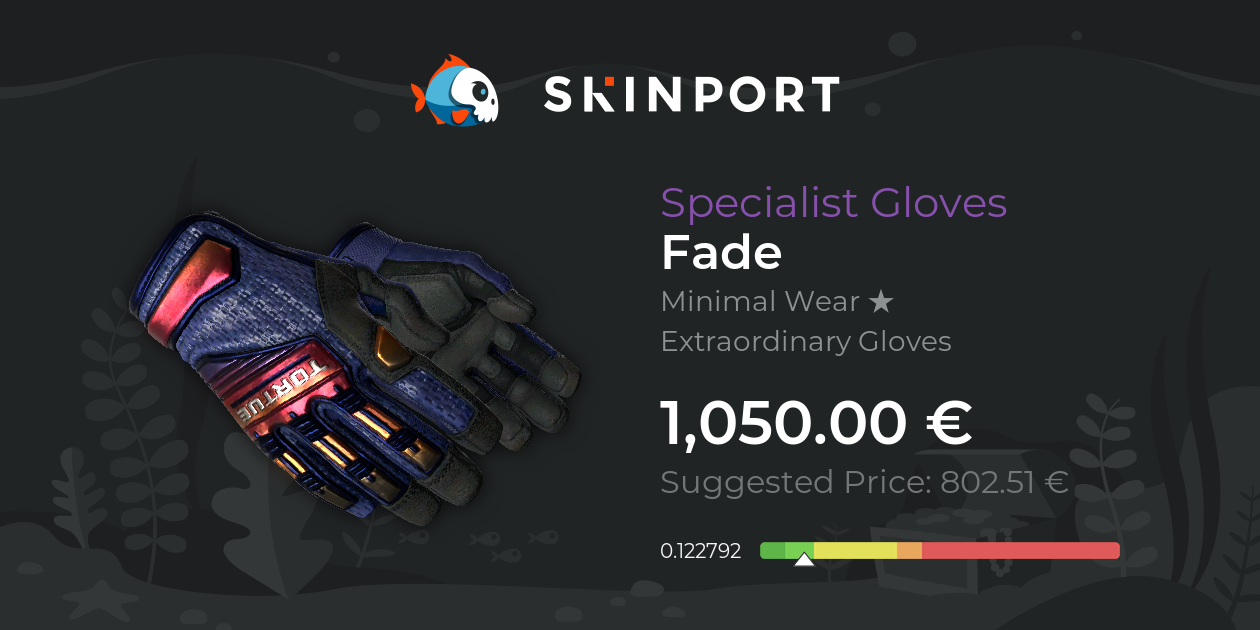 Specialist Gloves Fade (Minimal Wear) CounterStrike 2 Skinport