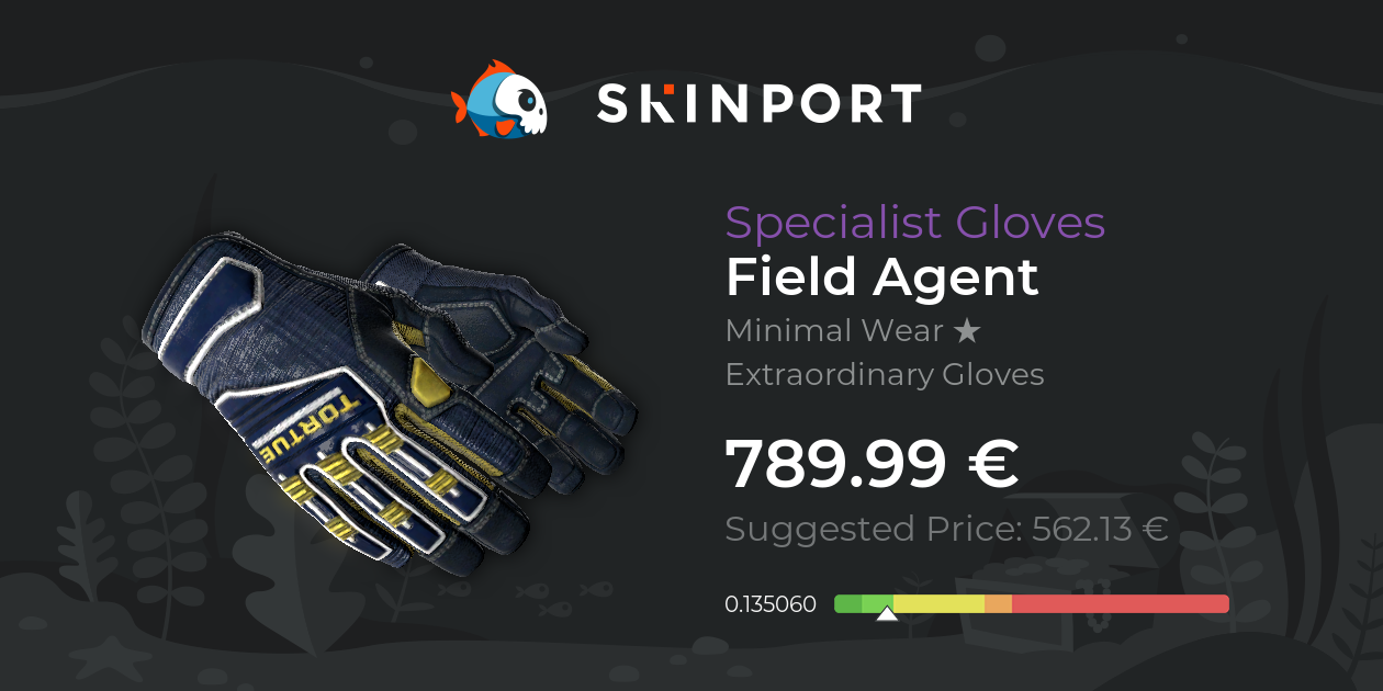 Specialist Gloves Field Agent (Minimal Wear) CS2 Skinport