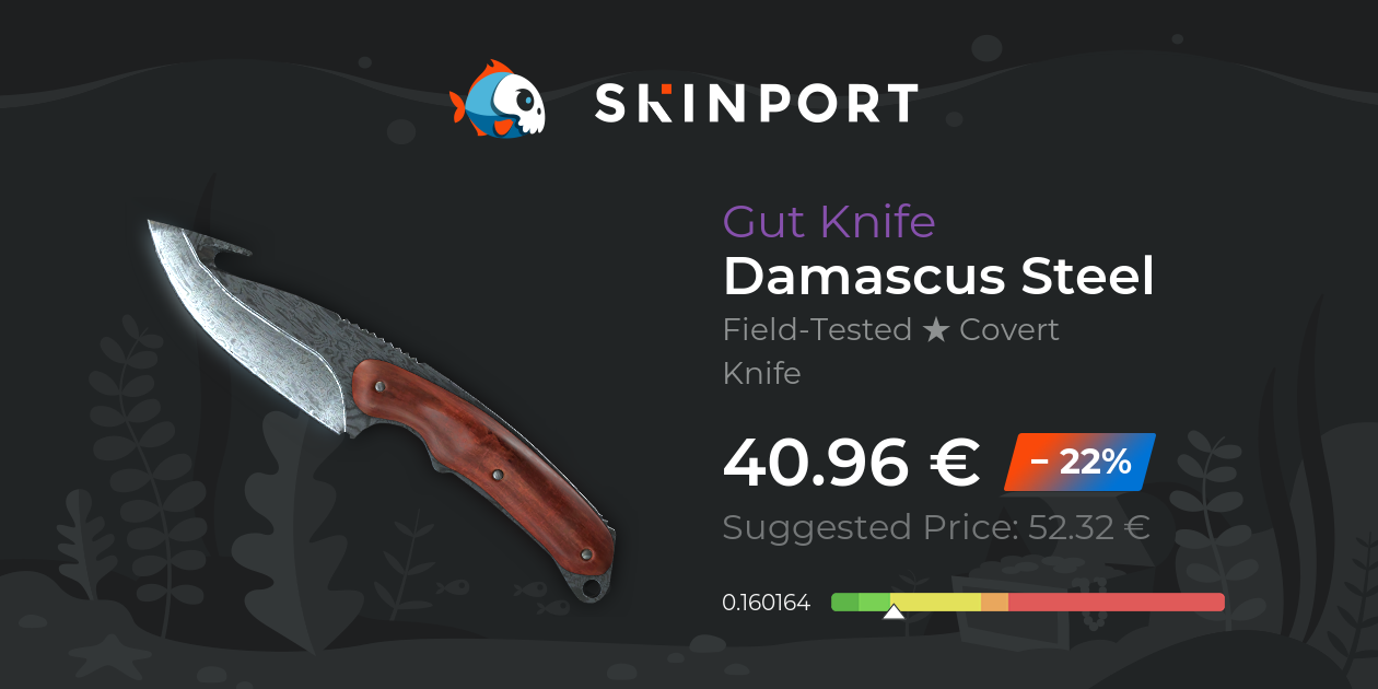 Gut Knife | Damascus Steel (Field-Tested) - Counter-Strike 2 - Skinport