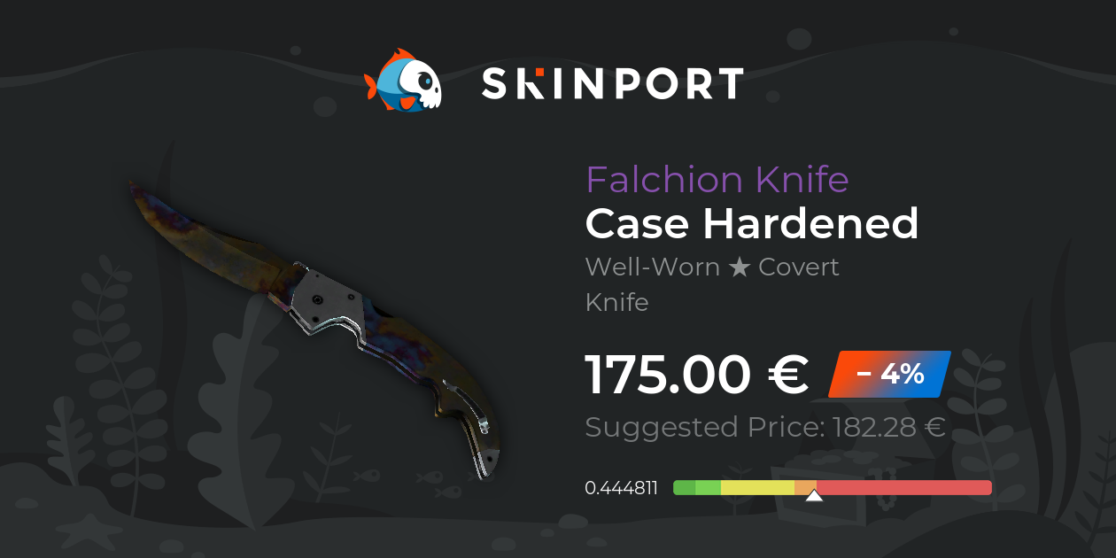 Falchion Knife Case Hardened (WellWorn) CSGO Skinport