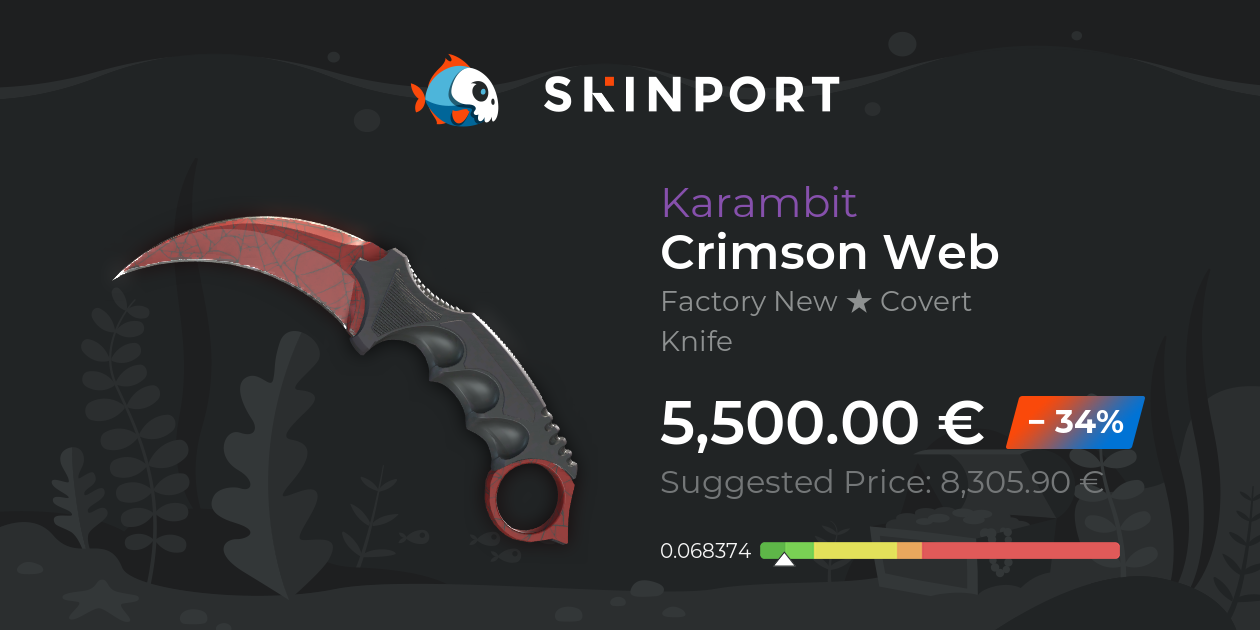 Karambit | Crimson Web (Factory New) - Counter-Strike 2 - Skinport