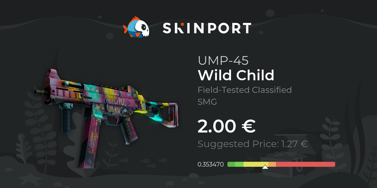 UMP45 Wild Child (FieldTested) CounterStrike 2 Skinport
