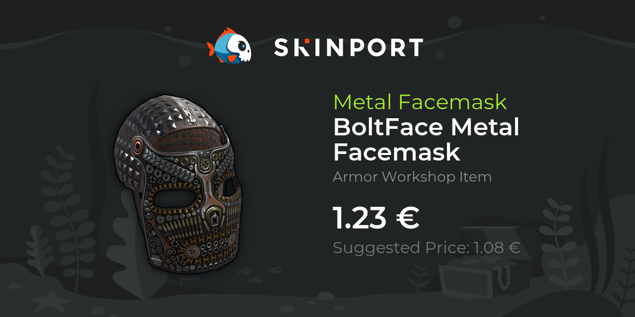 BoltFace Metal Facemask - Rust - Skinport