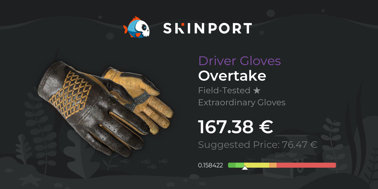 Driver Gloves Overtake (FieldTested) CSGO Skinport