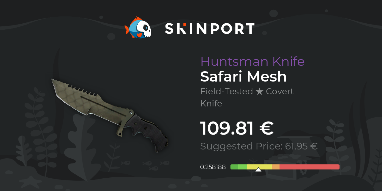 Huntsman Knife | Safari Mesh (Field-Tested) - CS:GO - Skinport