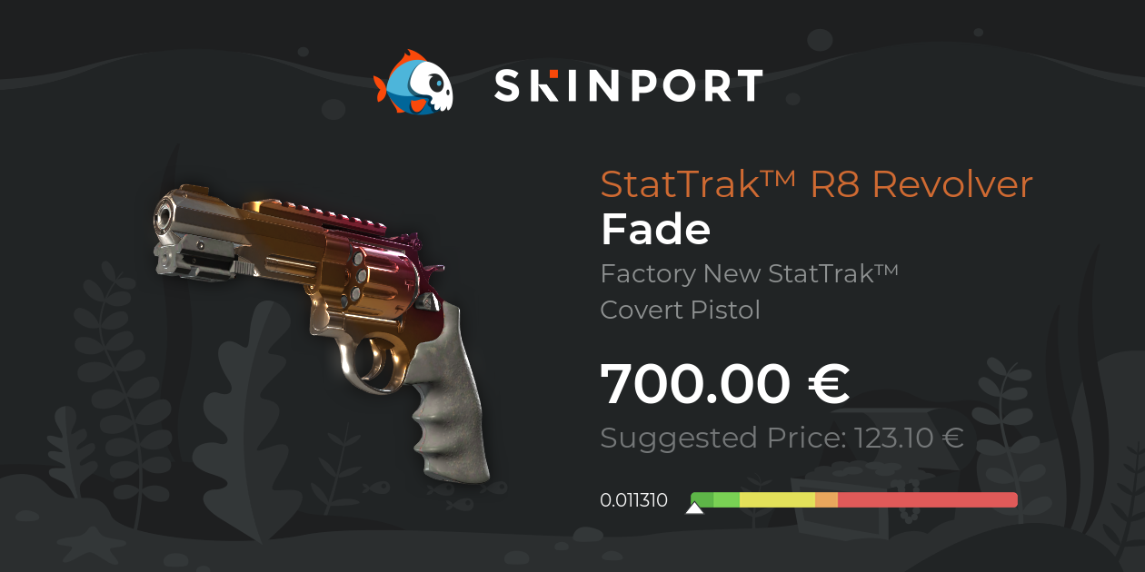 StatTrak™ R8 Revolver | Fade (Factory New) - Counter-Strike 2 - Skinport