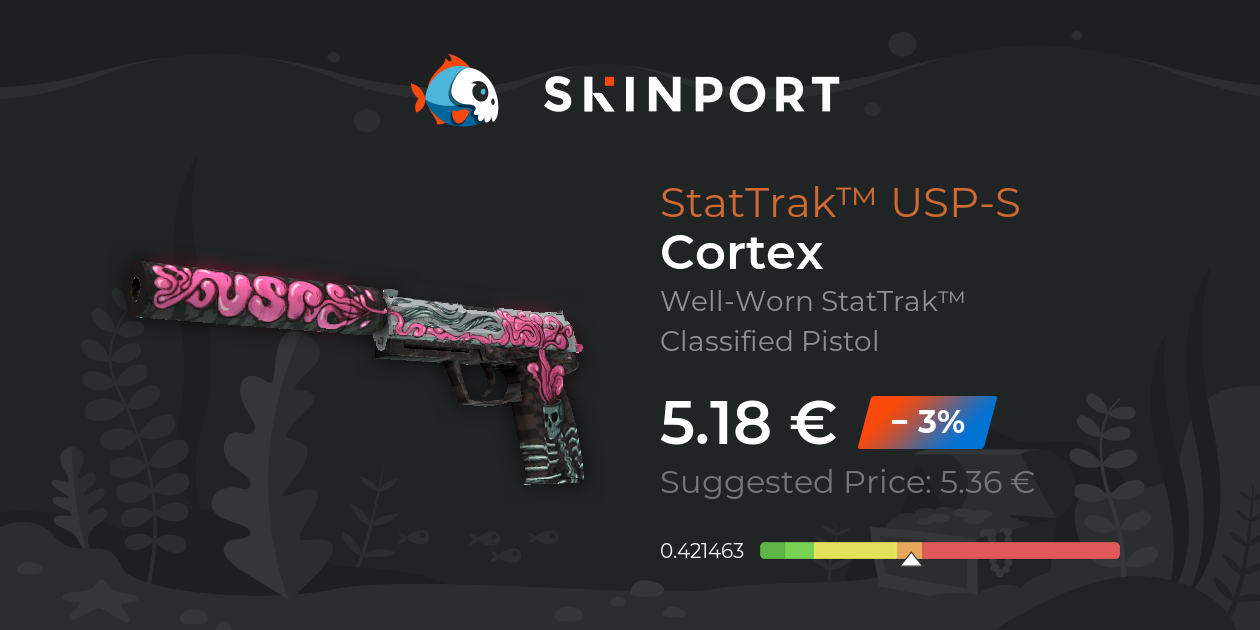 StatTrak™ USP-S | Cortex (Well-Worn) - Counter-Strike 2 - Skinport