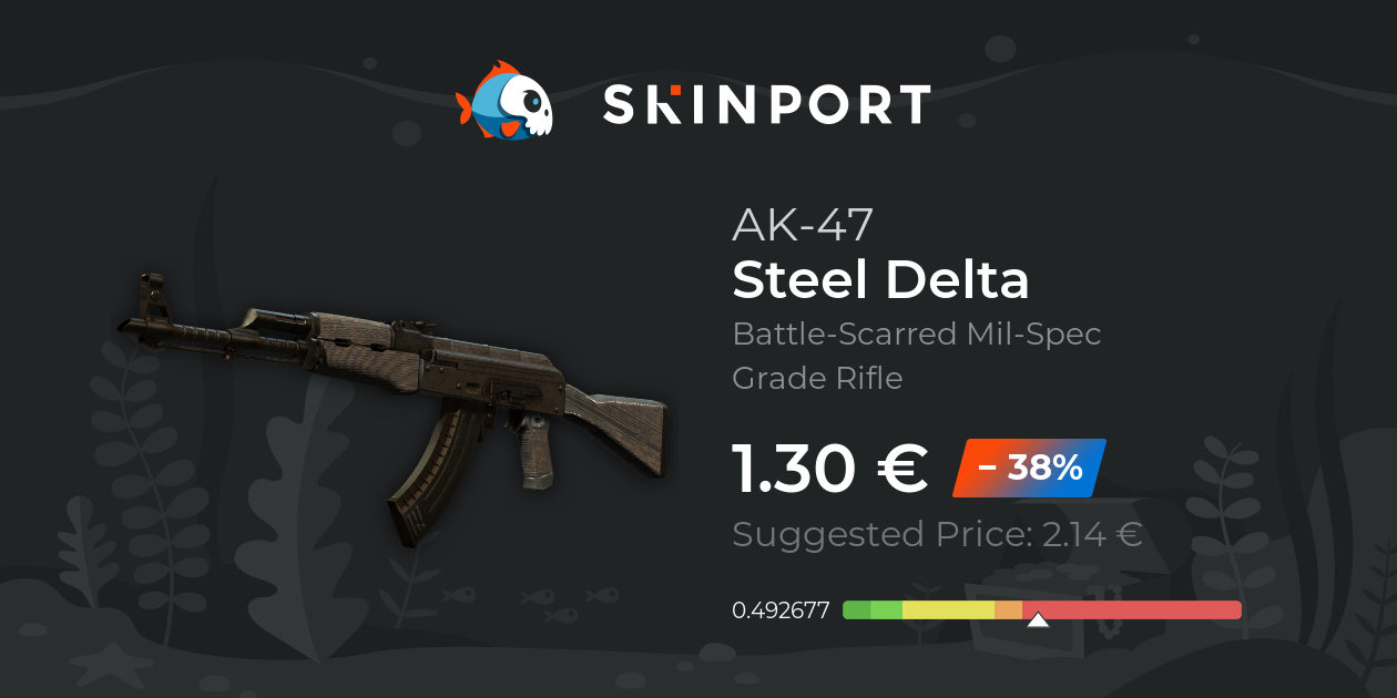 AK-47 | Steel Delta (Battle-Scarred) - Counter-Strike 2 - Skinport