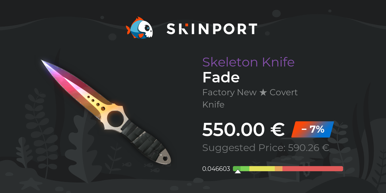 Skeleton Knife | Fade (Factory New) - Counter-Strike 2 - Skinport
