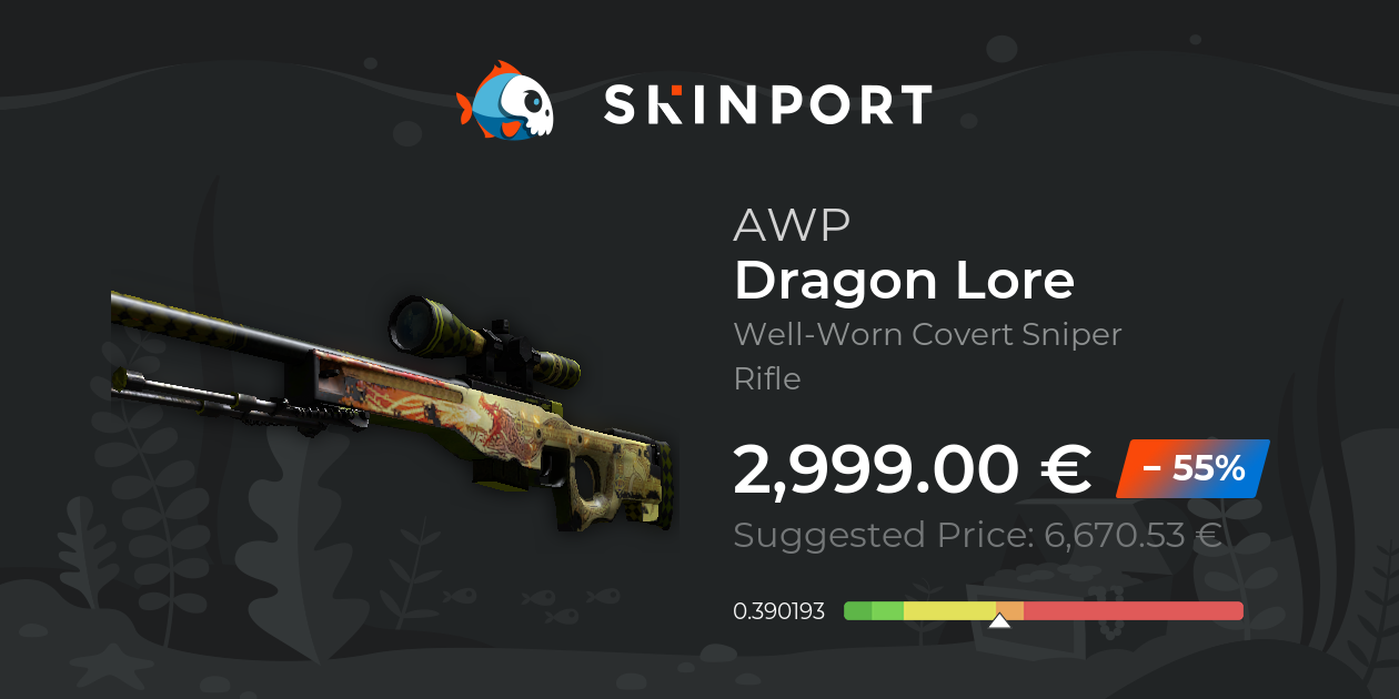 AWP | Dragon Lore (Well-Worn) - Counter-Strike 2 - Skinport