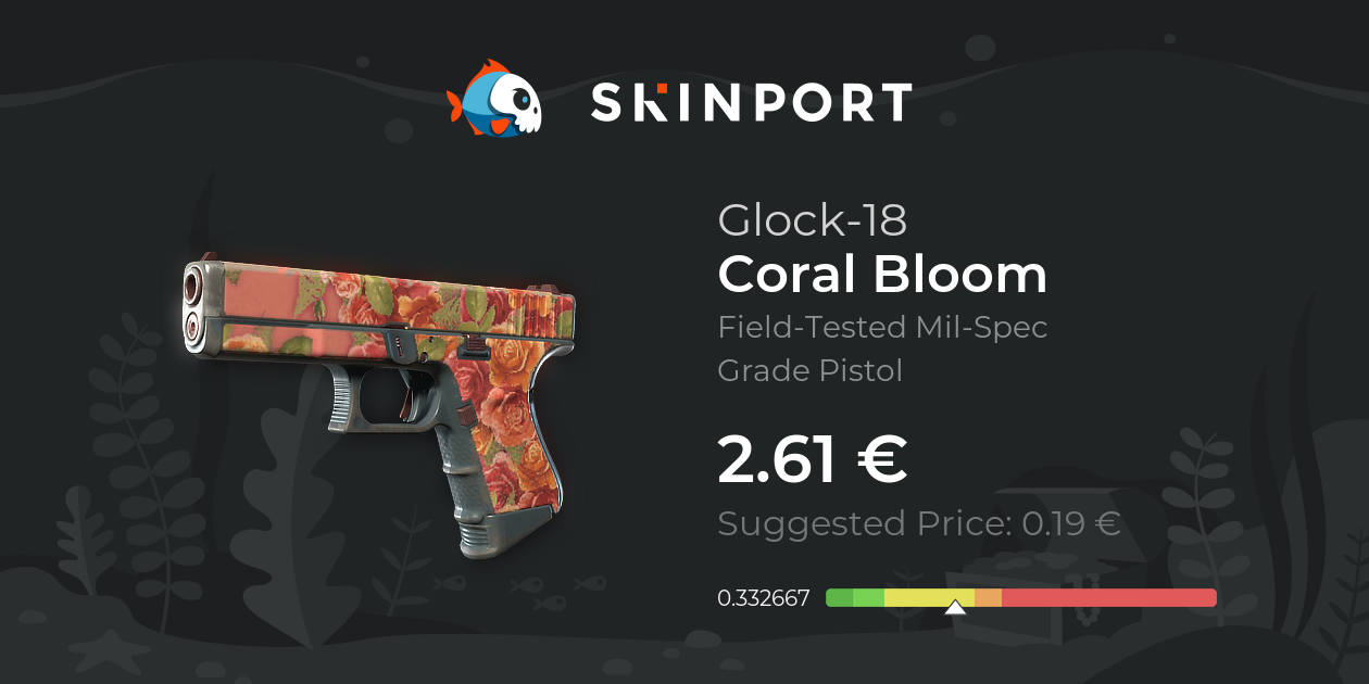 Glock-18 | Coral Bloom (Field-Tested) - Counter-Strike 2 - Skinport