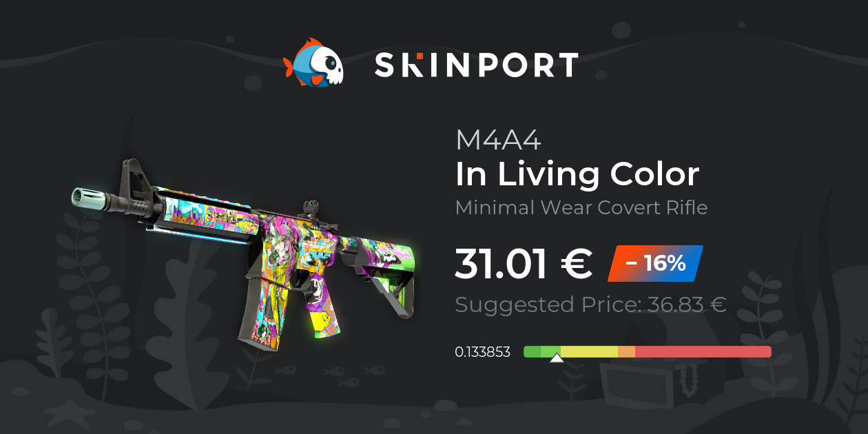 M4A4 | In Living Color (Minimal Wear) - Counter-Strike 2 - Skinport