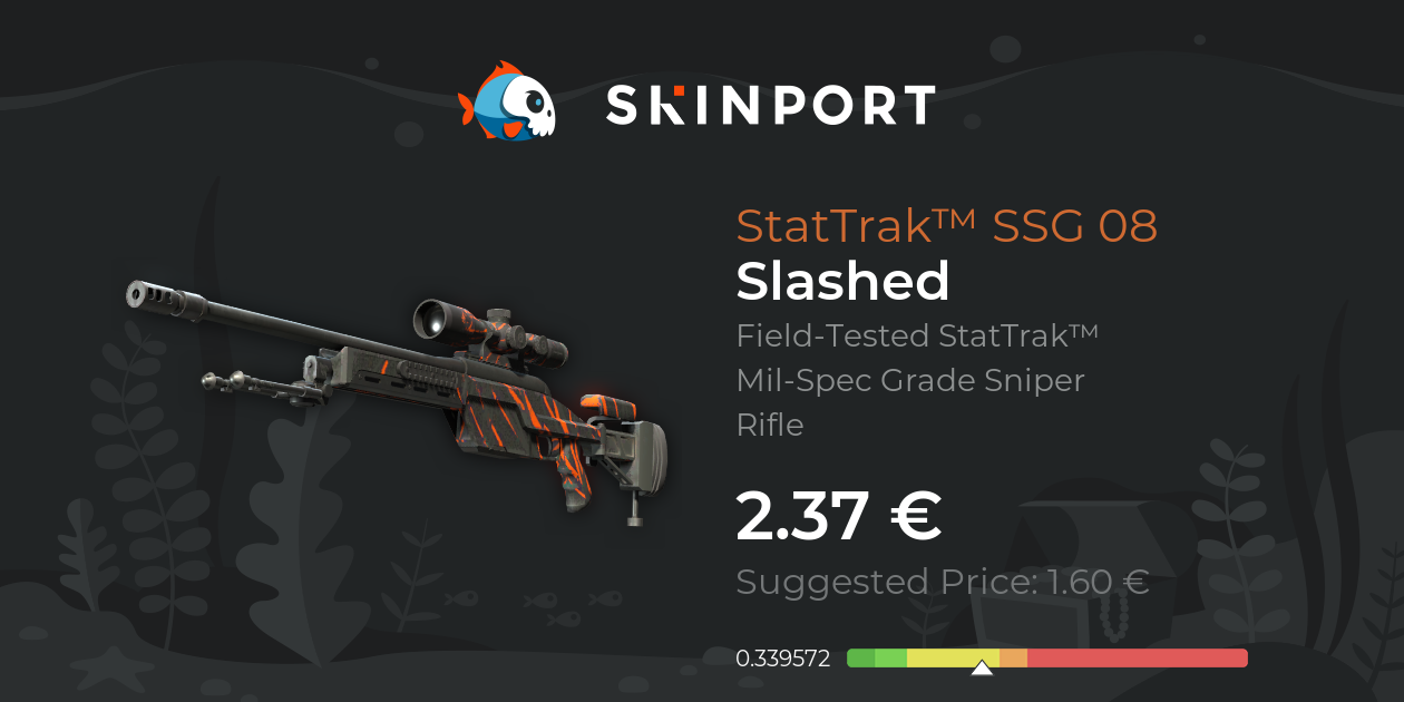 StatTrak™ SSG 08 | Slashed (Field-Tested) - Counter-Strike 2 - Skinport