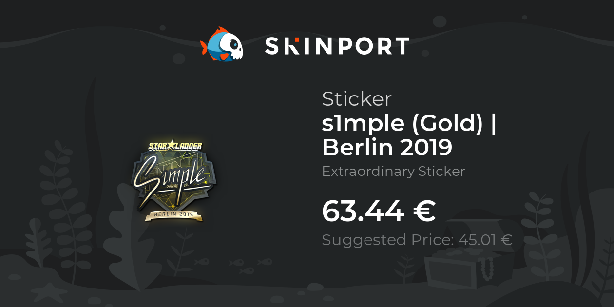 Sticker s1mple (Gold) Berlin 2019 CS2 Skinport