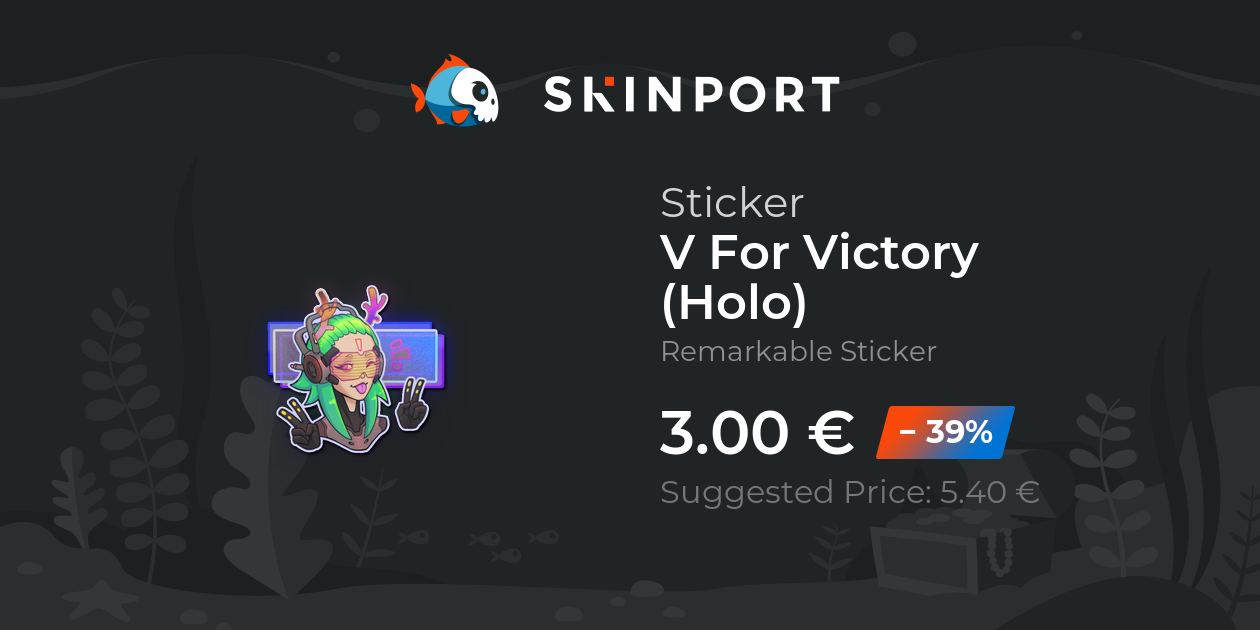 Sticker | V For Victory (Holo) - Counter-Strike 2 - Skinport