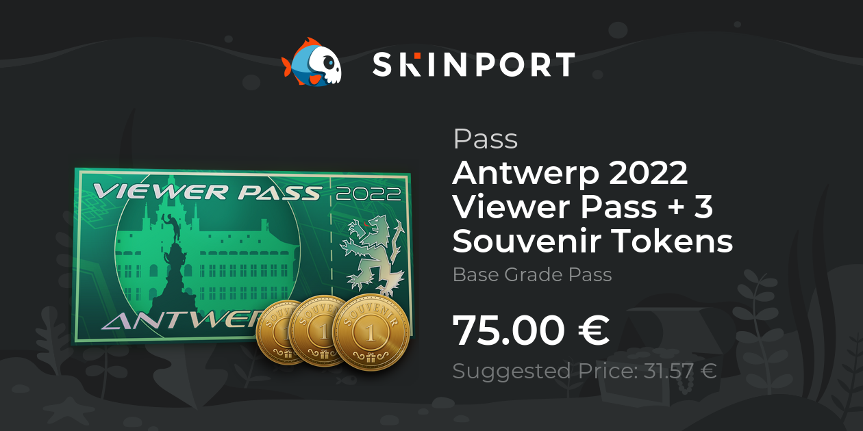 Antwerp 2022 Viewer Pass + 3 Souvenir Tokens CSGO Skinport