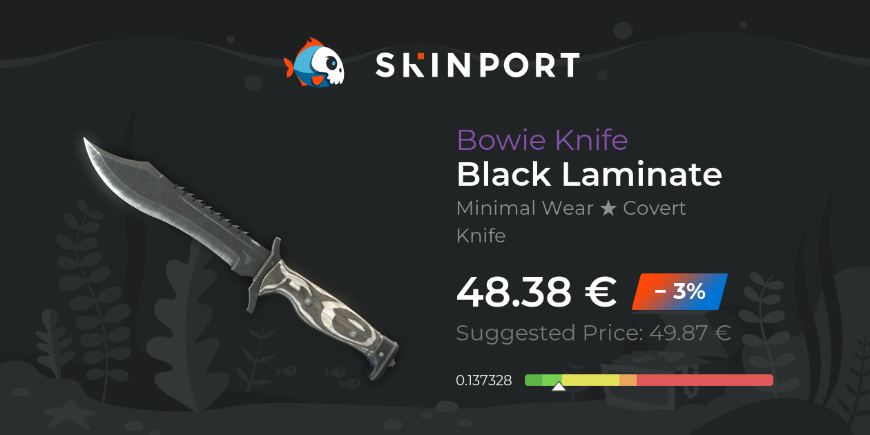 Bowie Knife | Black Laminate (Minimal Wear) - Counter-Strike 2 - Skinport