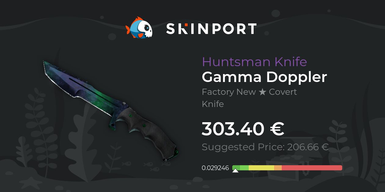 Huntsman Knife | Gamma Doppler (Factory New) - CS:GO - Skinport
