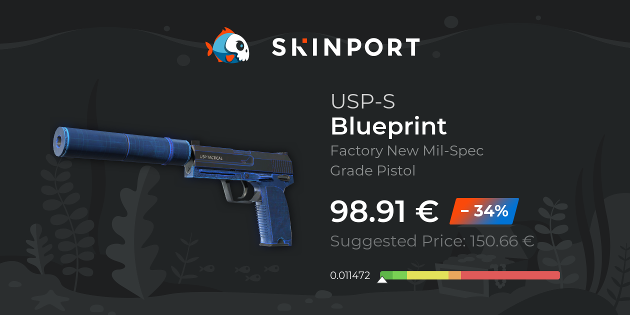USP-S | Blueprint (Factory New) - Counter-Strike 2 - Skinport