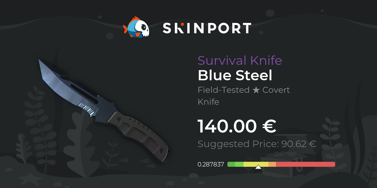 Survival Knife Blue Steel (FieldTested) CounterStrike 2 Skinport
