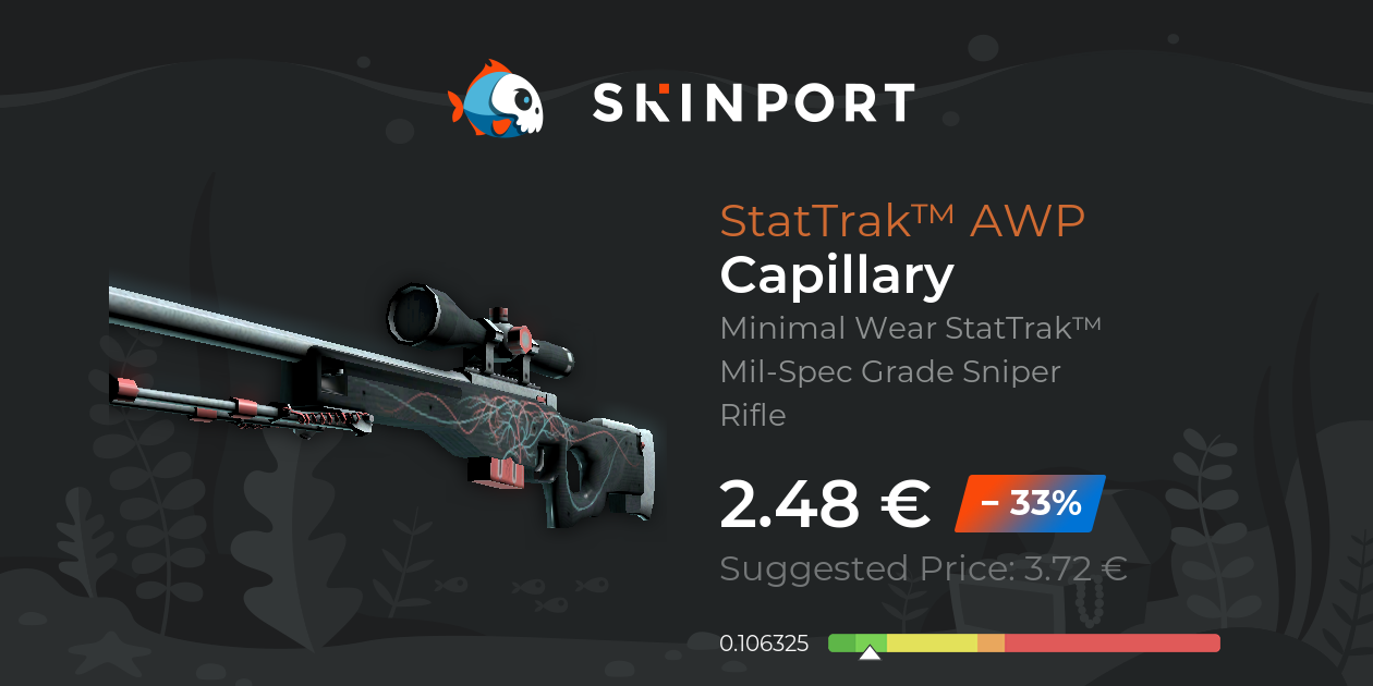 StatTrak™ AWP | Capillary (Minimal Wear) - Counter-Strike 2 - Skinport