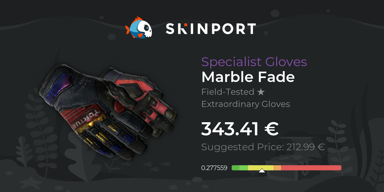 Specialist Gloves Marble Fade (FieldTested) CSGO Skinport