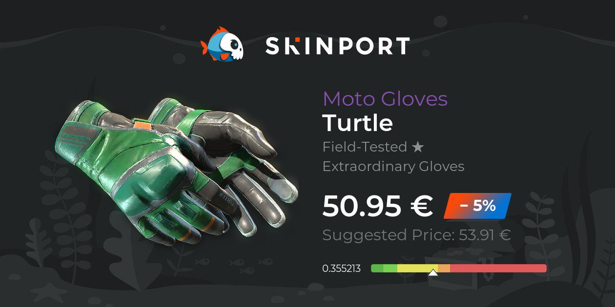 Moto Gloves | Turtle (Field-Tested) - Counter-Strike 2 - Skinport