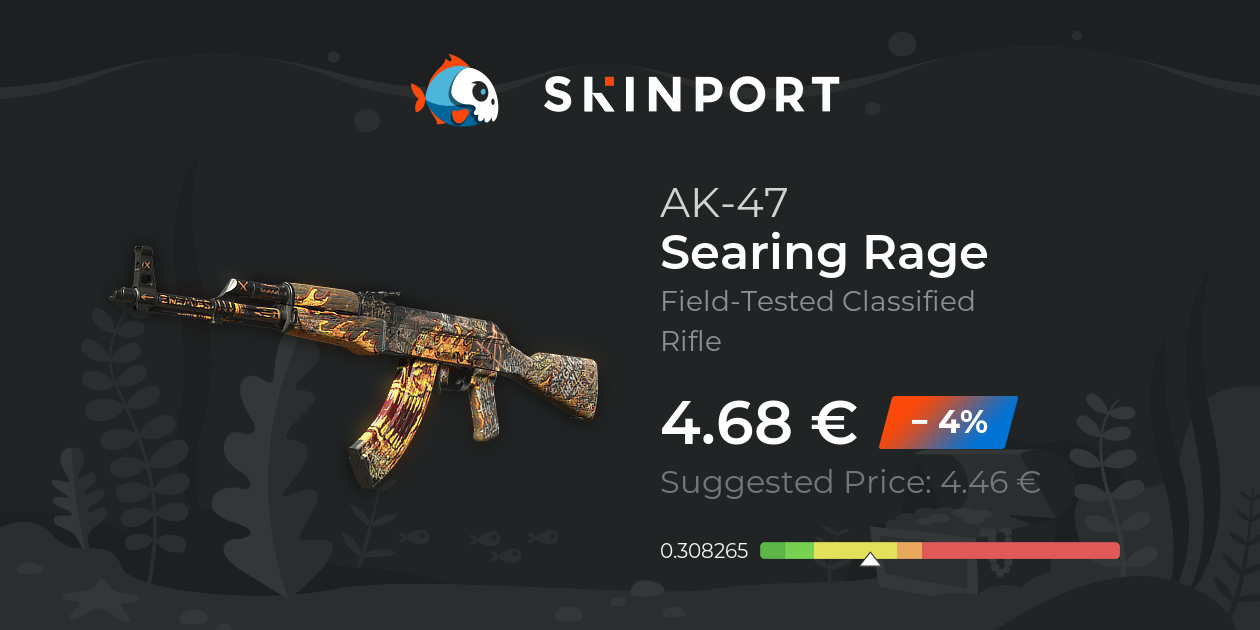 AK-47 | Searing Rage (Field-Tested) - Counter-Strike 2 - Skinport