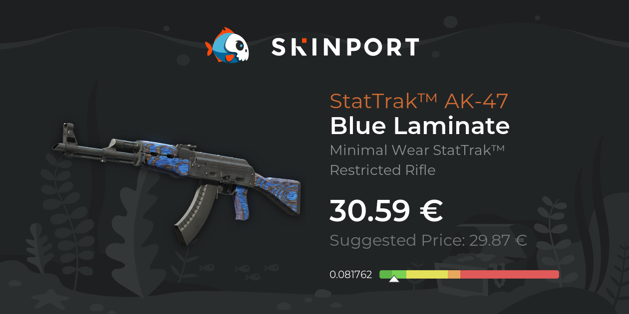 StatTrak™ AK-47 | Blue Laminate (Minimal Wear) - Counter-Strike 2 ...